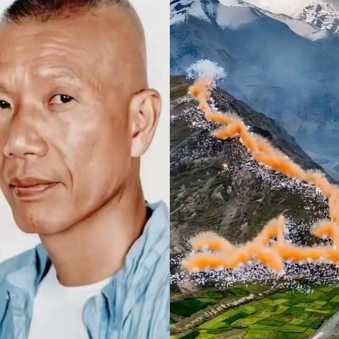 现场人员谈蔡国强放烟花次数